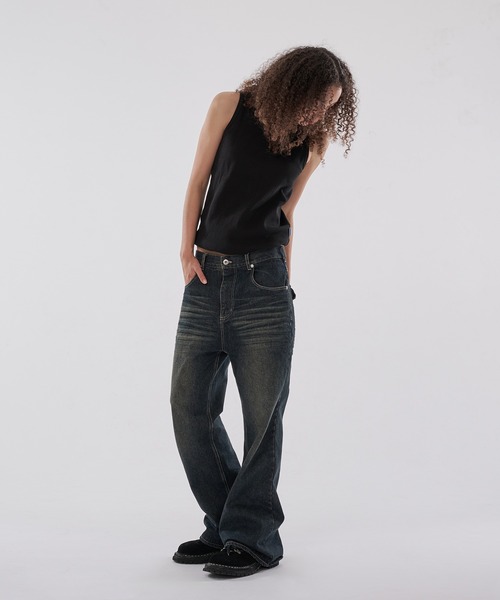 WISH FOR EVER(ウィッシュフォーエバー)の「ASSORT BOOTCUT LINES DENIM PANTS/アソートブーツカットラインズデニムパンツ(デニムパンツ・メンズ・ブラック/インディゴブルー・SMALL/MEDIUM/LARGE)」の21枚目の写真