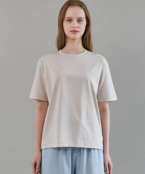 MALOUPE（マロップ）の「5214 シグネチャー 半袖Tシャツ (ベージュ)（Tシャツ/カットソー・レディース・ベージュ・FREE）」の4枚目の写真