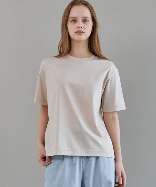 MALOUPE（マロップ）の「5214 シグネチャー 半袖Tシャツ (ベージュ)（Tシャツ/カットソー・レディース・ベージュ・FREE）」の5枚目の写真
