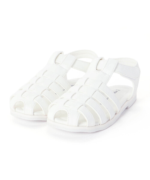 BeBe(ベベ)の「Tストラップメッシュカメサンダル(13~19cm)(サンダル・キッズ・ホワイト/ブラウン・15.0cm/14.0cm/13.0cm/17.0cm/16.0cm/19.0cm/18.0cm)」の2枚目の写真