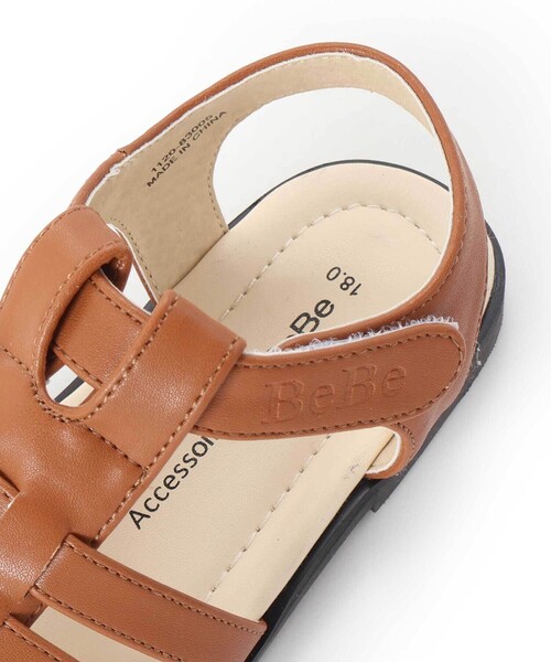 BeBe(ベベ)の「Tストラップメッシュカメサンダル(13~19cm)(サンダル・キッズ・ホワイト/ブラウン・15.0cm/14.0cm/13.0cm/17.0cm/16.0cm/19.0cm/18.0cm)」の6枚目の写真