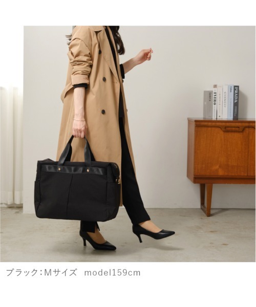 LASIEM(ラシエム)の「Mサイズ ボストンバッグ レディース ナイロン 旅行 バッグ トラベルバッグ(ボストンバッグ・レディース・サンドグレー/ブラック/チャコールグレー・FREE)」の19枚目の写真