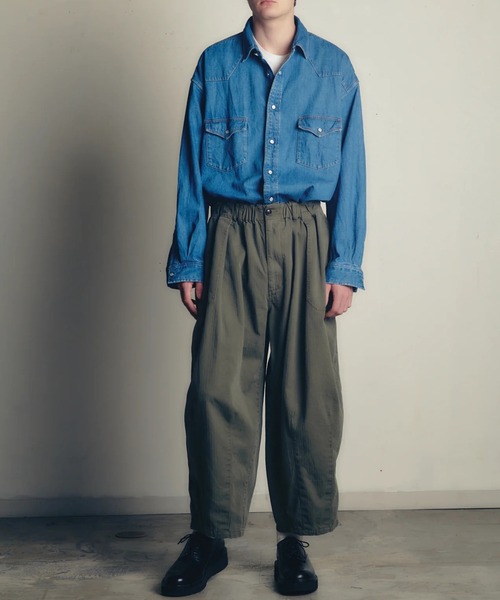 is-ness（イズネス）の「【is-ness/イズネス】WESTERN SHIRTS(Enzyme Wash)（シャツ/ブラウス・メンズ・ブラック/ダークインディゴブルー・L/M）」の8枚目の写真