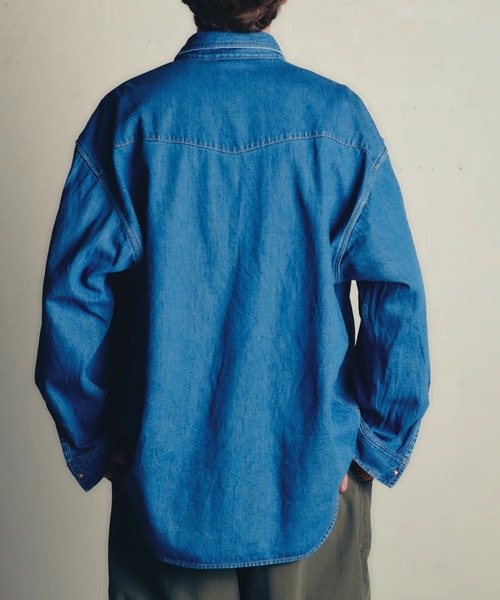 is-ness（イズネス）の「【is-ness/イズネス】WESTERN SHIRTS(Enzyme Wash)（シャツ/ブラウス・メンズ・ブラック/ダークインディゴブルー・L/M）」の9枚目の写真