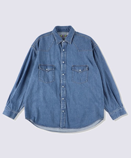 is-ness（イズネス）の「【is-ness/イズネス】WESTERN SHIRTS(Enzyme Wash)（シャツ/ブラウス・メンズ・ブラック/ダークインディゴブルー・L/M）」の11枚目の写真
