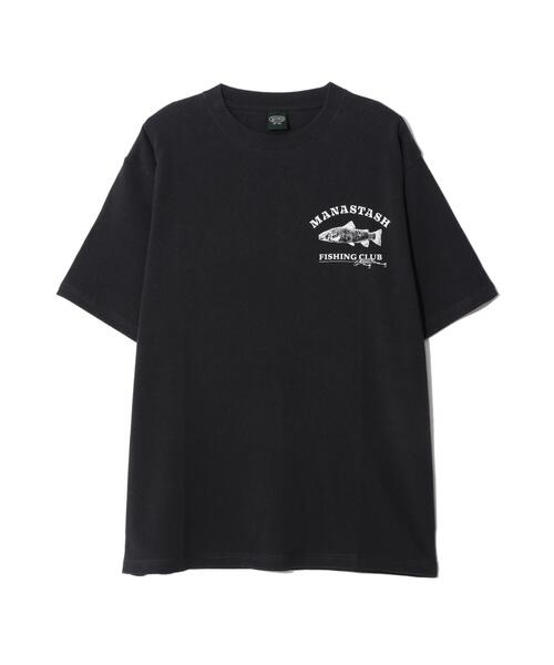 MANASTASH(マナスタッシュ)の「MANASTASH/マナスタッシュ HEMP TEE LURE(Tシャツ/カットソー・メンズ・ブラック/ホワイト/ライム・S/XL/L/M)」の5枚目の写真