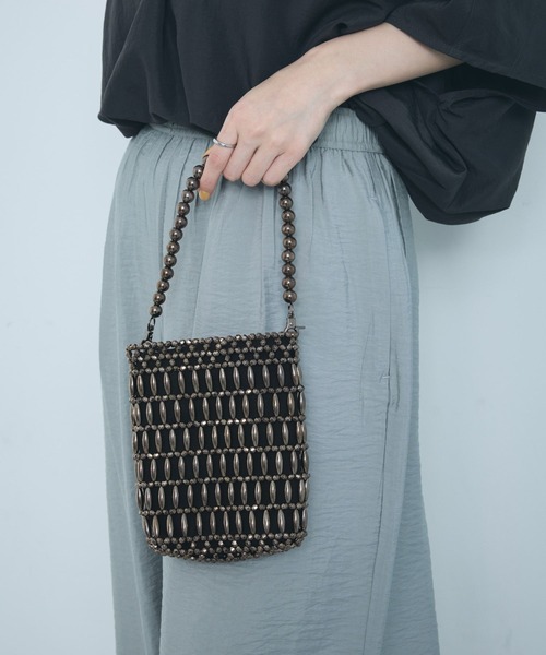 LEPSIM（レプシィム）の「ビーズミニショルダー　646448（ショルダーバッグ・レディース・シルバー/ガンメタ/ブラウン・ONE SIZE）」の19枚目の写真