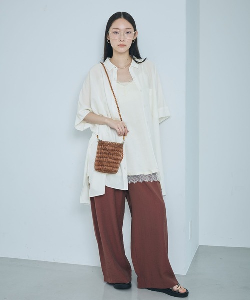 LEPSIM（レプシィム）の「ビーズミニショルダー　646448（ショルダーバッグ・レディース・シルバー/ガンメタ/ブラウン・ONE SIZE）」の6枚目の写真