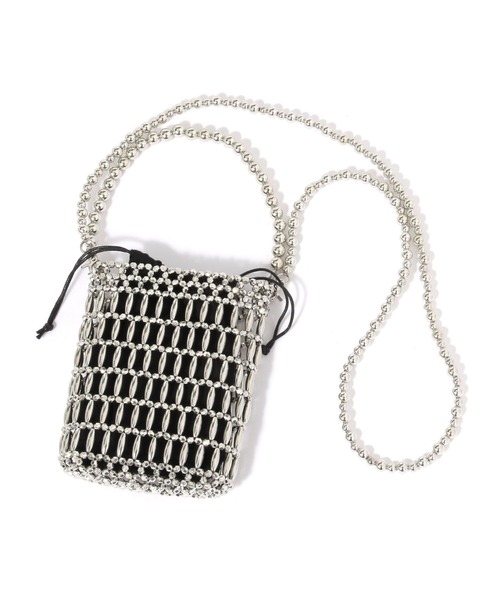 LEPSIM（レプシィム）の「ビーズミニショルダー　646448（ショルダーバッグ・レディース・シルバー/ガンメタ/ブラウン・ONE SIZE）」の8枚目の写真