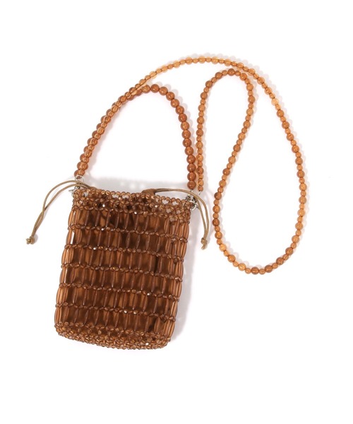 LEPSIM（レプシィム）の「ビーズミニショルダー　646448（ショルダーバッグ・レディース・シルバー/ガンメタ/ブラウン・ONE SIZE）」の9枚目の写真