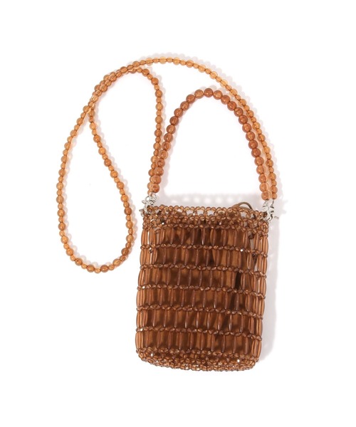 LEPSIM（レプシィム）の「ビーズミニショルダー　646448（ショルダーバッグ・レディース・シルバー/ガンメタ/ブラウン・ONE SIZE）」の10枚目の写真