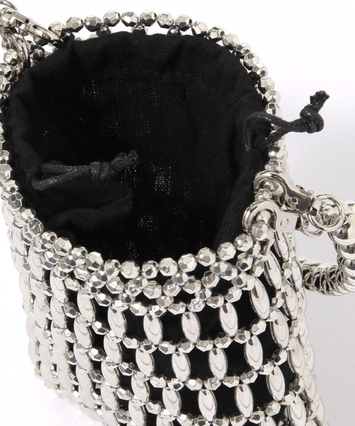 LEPSIM（レプシィム）の「ビーズミニショルダー　646448（ショルダーバッグ・レディース・シルバー/ガンメタ/ブラウン・ONE SIZE）」の16枚目の写真