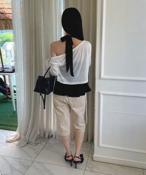 UNE MANSION(ユヌマンション)の「フロントラインバックポイントポケットコットンカプリパンツ(その他パンツ・レディース・ベージュ/ブラック・SMALL/MEDIUM/LARGE)」の15枚目の写真