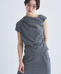 CODE A（コードエー）の「gingham edge tops（Tシャツ/カットソー）」