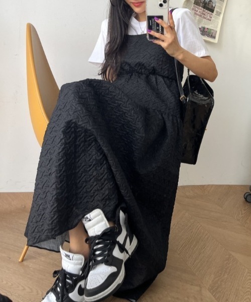 FREE STYLISTS(フリー スタイリスト)の「YUGA_YGMC Korean-style seersucker Tiered Flare Dress(ワンピース・レディース・ホワイト・FREE)」の21枚目の写真