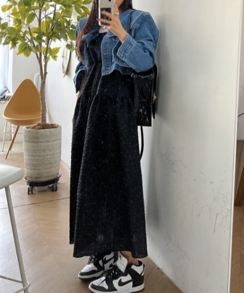FREE STYLISTS(フリー スタイリスト)の「YUGA_YGMC Korean-style seersucker Tiered Flare Dress(ワンピース・レディース・ホワイト・FREE)」の22枚目の写真