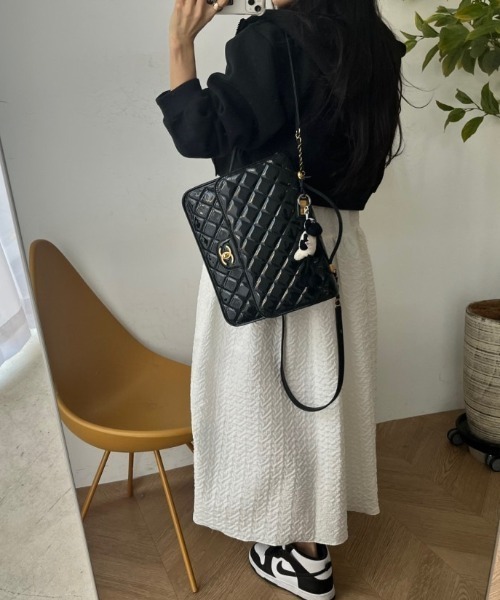 FREE STYLISTS(フリー スタイリスト)の「YUGA_YGMC Korean-style seersucker Tiered Flare Dress(ワンピース・レディース・ホワイト・FREE)」の18枚目の写真