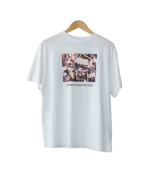 mili an deni(ミリアンデニ)の「半袖カラーフォトプリントTシャツ(Tシャツ/カットソー・レディース・ブラック/オフホワイト/チャコールグレー・M/L)」の5枚目の写真