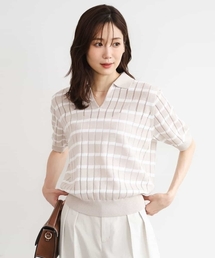 MK MICHEL KLEIN（エムケーミッシェルクラン）の「[洗える]衿付きスキッパーデザインニット（ニット/セーター）」