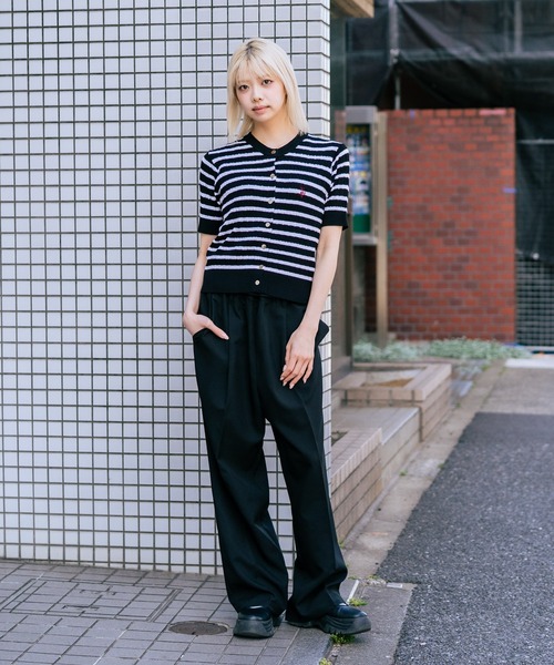 U.S. POLO ASSN.(ユーエスポロアッスン)の「【U.S. POLO ASSN./ユーエスポロアッスン】【1枚で着れる 半袖カーディガン】ケーブル編み 半袖カーディガン ワンポイントロゴ刺繍 きれいめ オフィス 通勤 冷房対策 トラッド 韓国ファッション(カーディガン/ボレロ・レディース・ホワイト/レッド/ネイビー/チャコールグレー/ブラック・MEDIUM/LARGE)」の11枚目の写真