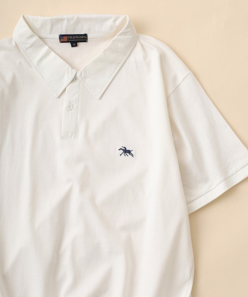 POLOCHAMPS(ポロチャンプス)の「POLOCHAMPS ポロシャツ 半袖(ポロシャツ・メンズ・ネイビー/チャコール/オフホワイト/杢グレー/ダークグリーン/ブラック・M/L/XL)」の1枚目の写真