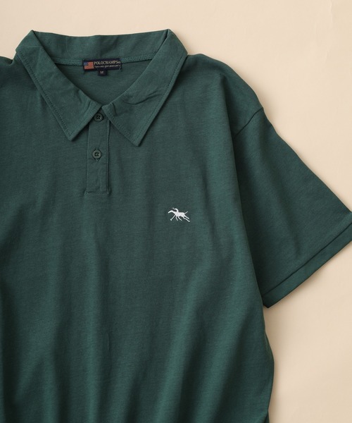 POLOCHAMPS(ポロチャンプス)の「POLOCHAMPS ポロシャツ 半袖(ポロシャツ・メンズ・ネイビー/チャコール/オフホワイト/杢グレー/ダークグリーン/ブラック・M/L/XL)」の5枚目の写真