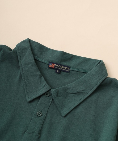POLOCHAMPS(ポロチャンプス)の「POLOCHAMPS ポロシャツ 半袖(ポロシャツ・メンズ・ネイビー/チャコール/オフホワイト/杢グレー/ダークグリーン/ブラック・M/L/XL)」の13枚目の写真