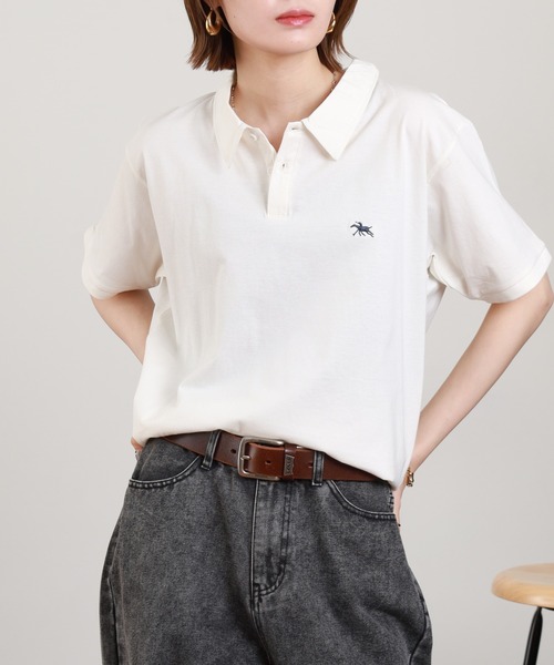 POLOCHAMPS(ポロチャンプス)の「POLOCHAMPS ポロシャツ 半袖(ポロシャツ・メンズ・ネイビー/チャコール/オフホワイト/杢グレー/ダークグリーン/ブラック・M/L/XL)」の22枚目の写真