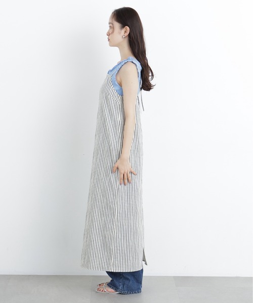 N.（N. Natural Beauty Basic）（エヌエヌナチュラルビューティーベーシック）の「【セットアップ可能】チェックキャミワンピース（ワンピース・レディース・ホワイト系その他/ブラック系その他2・MEDIUM/P/S）」の14枚目の写真