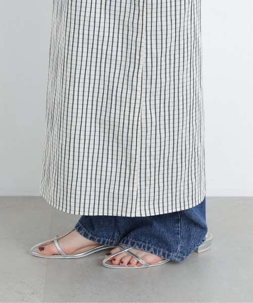 N.（N. Natural Beauty Basic）（エヌエヌナチュラルビューティーベーシック）の「【セットアップ可能】チェックキャミワンピース（ワンピース・レディース・ホワイト系その他/ブラック系その他2・MEDIUM/P/S）」の20枚目の写真