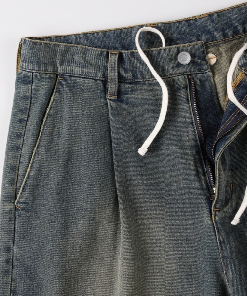 Right-on(ライトオン)の「Refurbish(リファービッシュ)デニムイージーショートパンツ(その他パンツ・メンズ・ダークインディゴブルー/ブラック・M/L/XL/S)」の10枚目の写真