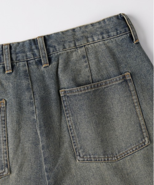 Right-on(ライトオン)の「Refurbish(リファービッシュ)デニムイージーショートパンツ(その他パンツ・メンズ・ダークインディゴブルー/ブラック・M/L/XL/S)」の11枚目の写真