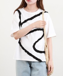 20/-天竺 フリルモチーフ Tシャツ 26SS 半袖