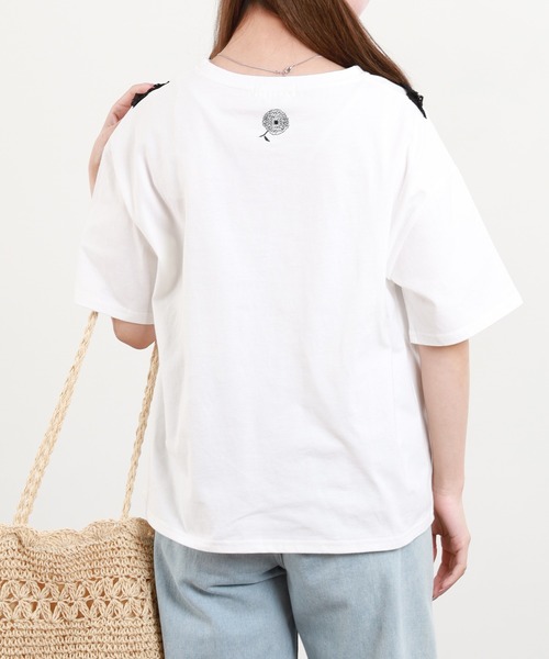 BARNDOOR(バーンドア)の「20/-天竺 フリルモチーフ Tシャツ 26SS 半袖(Tシャツ/カットソー・レディース・ブラック系2/ホワイト系1/ホワイト系2/ホワイト系3/ブラック系4/ブラック系1/ブラック系3/ホワイト系4・FREE)」の13枚目の写真
