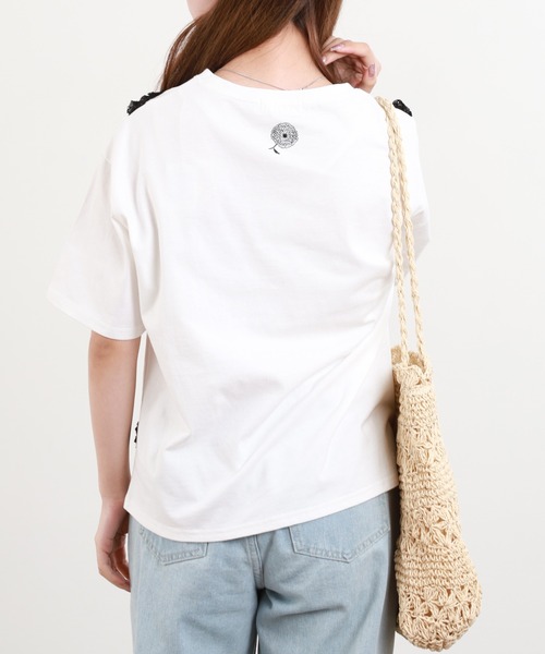 BARNDOOR(バーンドア)の「20/-天竺 フリルモチーフ Tシャツ 26SS 半袖(Tシャツ/カットソー・レディース・ブラック系2/ホワイト系1/ホワイト系2/ホワイト系3/ブラック系4/ブラック系1/ブラック系3/ホワイト系4・FREE)」の14枚目の写真