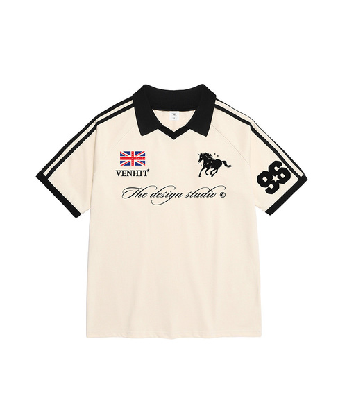 VENHIT(ベンヒット)の「デザインスタジオ カラ 半袖Tシャツ(Tシャツ/カットソー・レディース・バーガンディー/ブラック/クリーム・SMALL/MEDIUM/LARGE)」の2枚目の写真