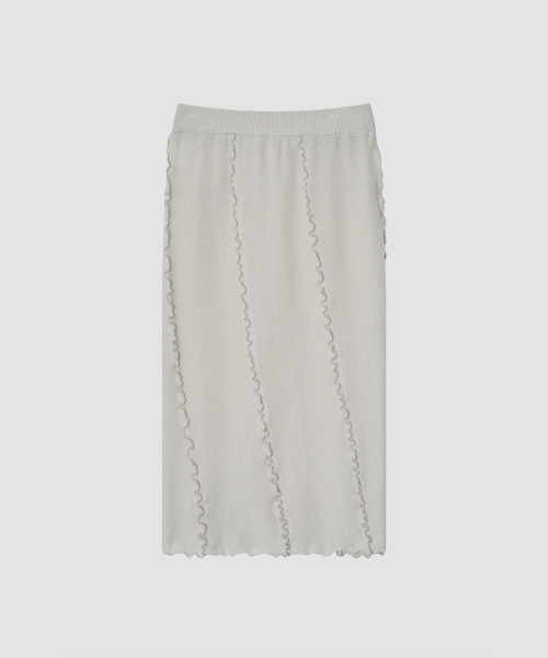 THE LILLE(ザ リル)の「Letter Line Knit Skirt_Light Gray(スカート・レディース・その他・FREE)」の2枚目の写真