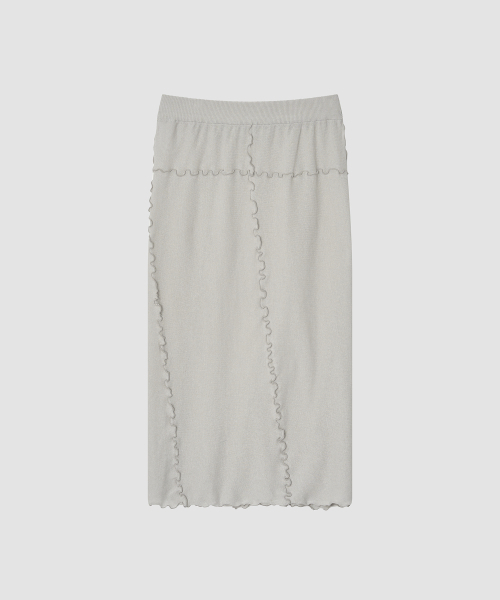 THE LILLE(ザ リル)の「Letter Line Knit Skirt_Light Gray(スカート・レディース・その他・FREE)」の3枚目の写真