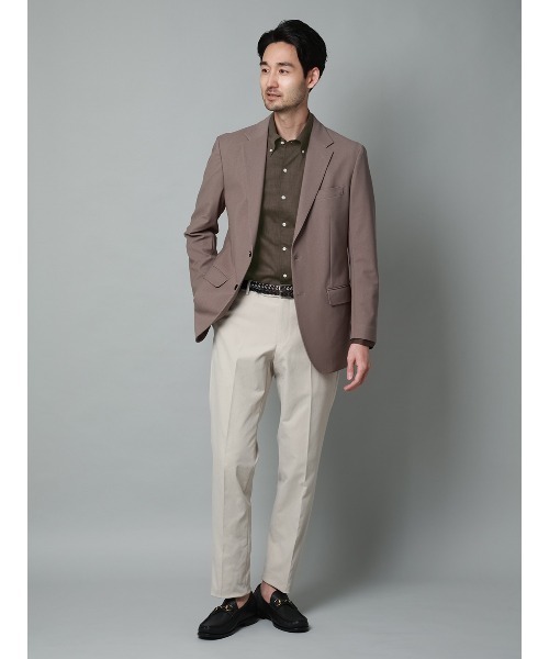 SUIT SQUARE(スーツスクエア)の「ボタンダウン×ワンピースカラーシャツ/長袖/ウォッシャブル/COOL MAX/無地(シャツ/ブラウス・メンズ・ブルー/ブラウン・S/M/L/LL)」の15枚目の写真