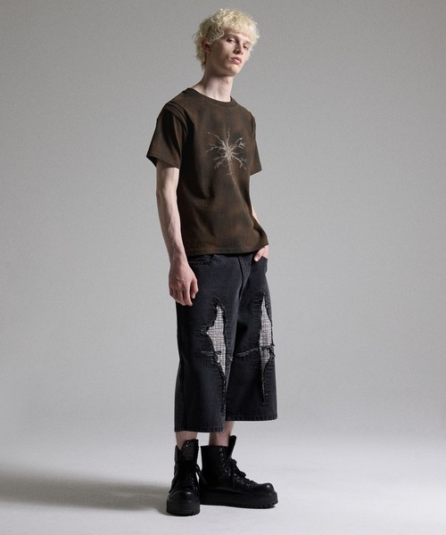 GRANCY(グランシー)の「【GRANCY】Rhinestone Crack Dirty Half-sleeve T-Shirt / ラインストーンクラックダーティ半袖Tシャツ(Tシャツ/カットソー・メンズ・ブラック/サンドベージュ・L/M/S)」の15枚目の写真