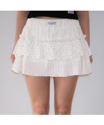 Cancan Frill Mini Skirt [White]