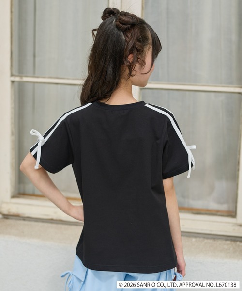Amourire girl(アムリールガール)の「【サンリオキャラクターズコラボ】 シナモロールリボン半袖Tシャツ/カットソー(Tシャツ/カットソー・キッズ・ブラック/サックスブルー・160cm/150cm/140cm/130cm)」の14枚目の写真