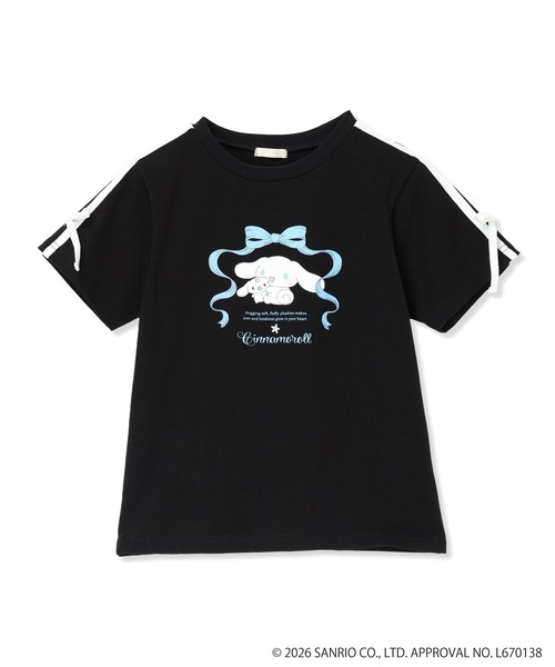 Amourire girl(アムリールガール)の「【サンリオキャラクターズコラボ】 シナモロールリボン半袖Tシャツ/カットソー(Tシャツ/カットソー・キッズ・ブラック/サックスブルー・160cm/150cm/140cm/130cm)」の18枚目の写真