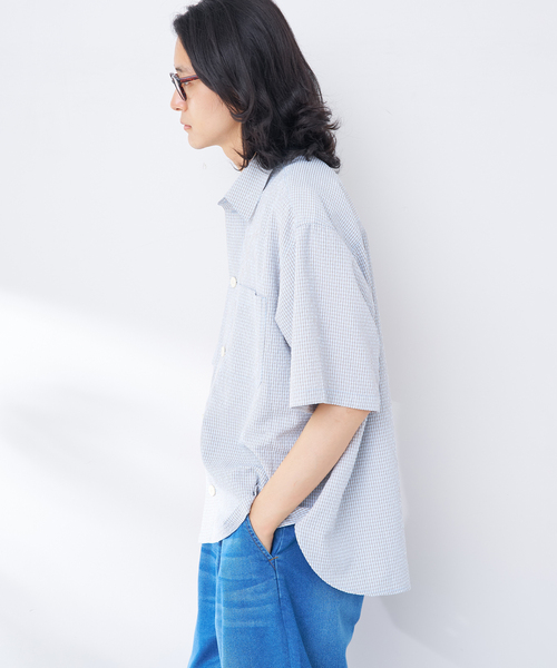 RED KAP(レッドキャップ)の「REDKAP 別注 S/S Mini Check Shirts(シャツ/ブラウス・メンズ・ブラック/サックスブルー/レッド/ブルー系その他・MEDIUM/LARGE)」の14枚目の写真