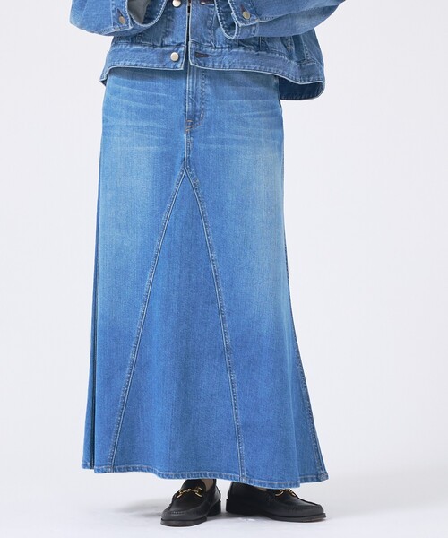 Healthy denim(ヘルシーデニム)の「【Healthy denim/ヘルシーデニム】デニムスカート/Apricot/アプリコット/マキシ丈/フレア(スカート・レディース・インディゴブルー・1/0)」の6枚目の写真