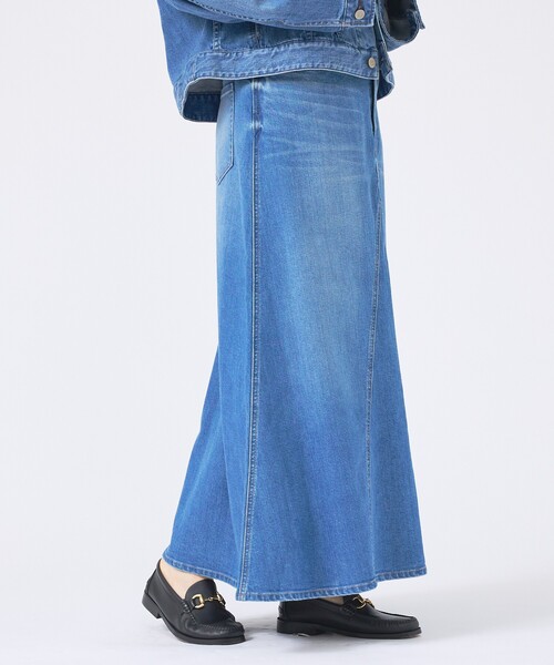 Healthy denim(ヘルシーデニム)の「【Healthy denim/ヘルシーデニム】デニムスカート/Apricot/アプリコット/マキシ丈/フレア(スカート・レディース・インディゴブルー・1/0)」の7枚目の写真