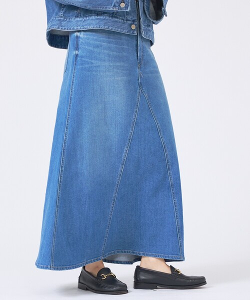 Healthy denim(ヘルシーデニム)の「【Healthy denim/ヘルシーデニム】デニムスカート/Apricot/アプリコット/マキシ丈/フレア(スカート・レディース・インディゴブルー・1/0)」の8枚目の写真