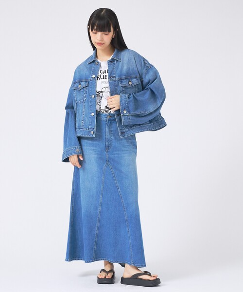 Healthy denim(ヘルシーデニム)の「【Healthy denim/ヘルシーデニム】デニムスカート/Apricot/アプリコット/マキシ丈/フレア(スカート・レディース・インディゴブルー・1/0)」の10枚目の写真