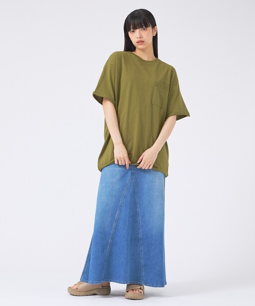 Healthy denim(ヘルシーデニム)の「【Healthy denim/ヘルシーデニム】デニムスカート/Apricot/アプリコット/マキシ丈/フレア(スカート・レディース・インディゴブルー・1/0)」の14枚目の写真