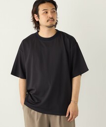 【WEB限定】SHIPS Colors:Wフェイス ニット襟 Tシャツ◇